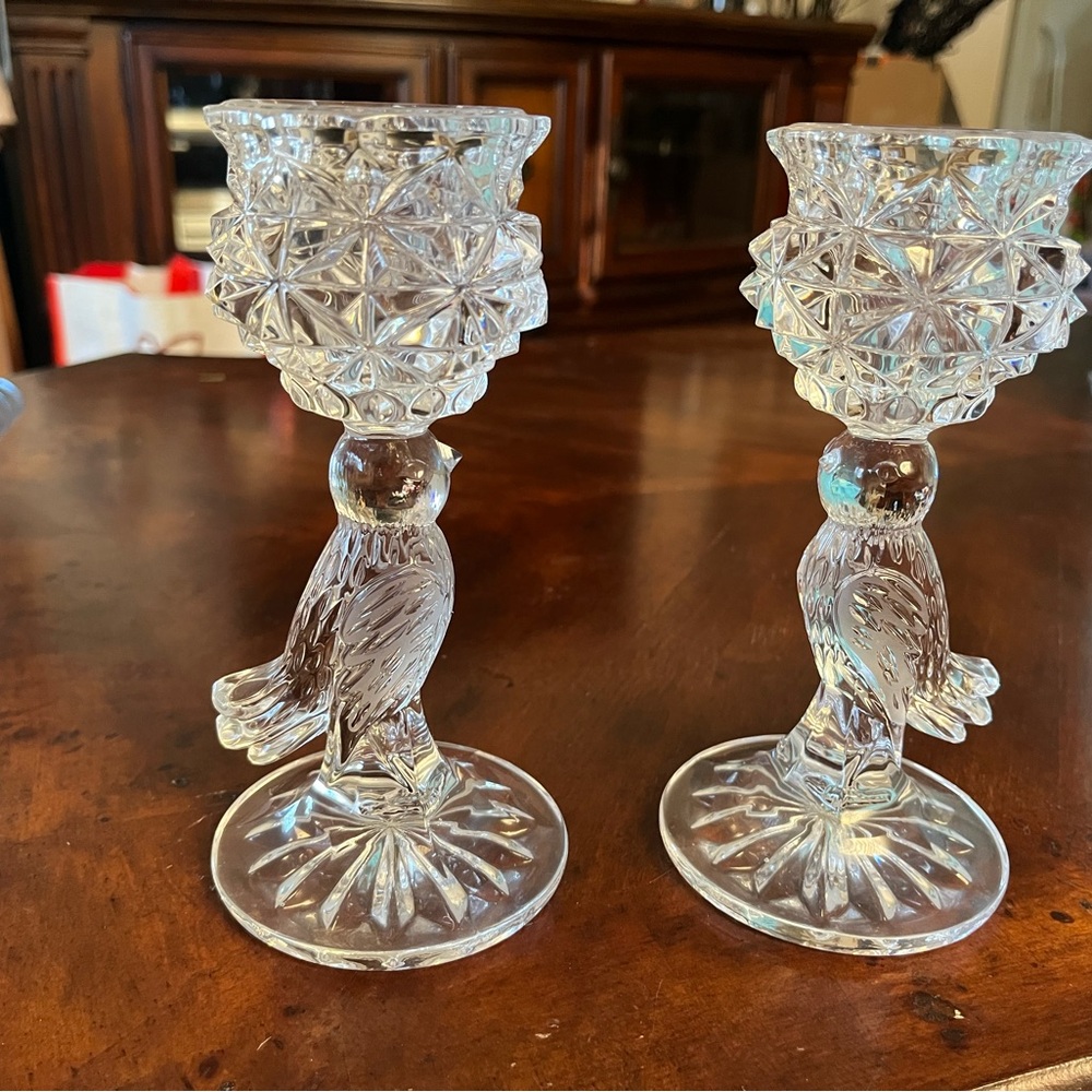 Crystal Bird Candle Holders
